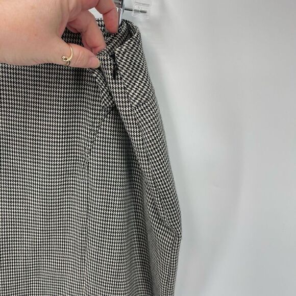 Harve Benard Womens Pencil Straight Skirt Houndstooth Stretch Black White 14 - Picture 9 of 11